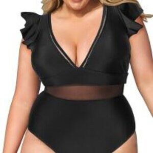 CUPSHE Women's One-Piece Black Swimsuit